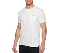 Indicode Herren INJon T-Shirt mit Brusttasche aus 100% Baumwolle | Herrenshirt Sommershirt Männer Offwhite, L