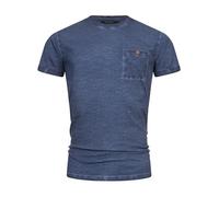 Indicode Herren INKilmon T-Shirt mit Rundhals-Ausschnitt aus 100% Baumwolle | Herrenshirt Sommershirt Blue, XL