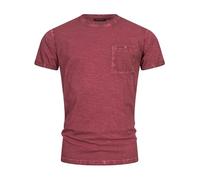 Indicode Herren INKilmon T-Shirt mit Rundhals-Ausschnitt aus 100% Baumwolle | Herrenshirt Sommershirt Wine, M