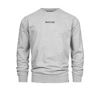 Indicode Herren INKorbin Sweatshirt mit RIPP-Bündchen und Rundhals-Ausschnitt | Sweater aus Baumwoll-Mix Lt Grey Mix, XL