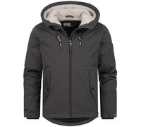 Indicode Herren INKylian Winterjacke mit Kapuze gefüttert | Herrenjacke Parka Jacke Männer Raven, S