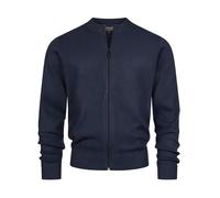Indicode Herren INLaos Strickjacke mit Rundhalsausschnitt & Reißverschluss | Cardigan für Männer Navy, XXL