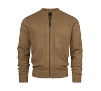 Indicode Herren INLaos Strickjacke mit Rundhalsausschnitt & Reißverschluss | Cardigan für Männer Otter, L