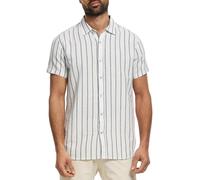 Indicode Herren INLingo Kurzarmhemd aus Baumwoll-Mix | Herrenhemd gestreift Kurzarm Hemd Pale Banana, XL