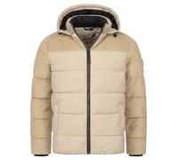 Indicode Herren INLockly Steppjacke mit Kapuze | Herrenjacke Winterjacke Freizeitjacke Männer Irish Cream XXL