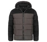 Indicode Herren INLockly Steppjacke mit Kapuze | Herrenjacke Winterjacke Freizeitjacke Männer Raven M