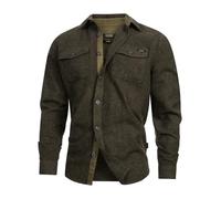 Indicode Herren INLui Langarm-Hemd mit Zwei Brust-Taschen und Knopfleiste | Herrenjacke Männer Army Mix, XL