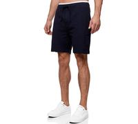 Indicode Herren INMargera Chino Shorts mit Kordelzug und 4 Taschen | Bermuda Sommershorts für Männer Navy, L