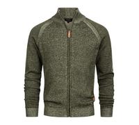 Indicode Herren INMassum Cardigan Strickjacke mit Kragen und Reißverschluss
