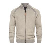 Indicode Herren INMassum Cardigan Strickjacke mit Kragen und Reißverschluss