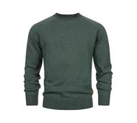 Indicode Herren INMassum Strickpullover Cardigan mit Rundhals-Ausschnitt | Klassischer Feinstrickpullover aus weicher Baumwolle, Strickpullover, Herrenpullover, Freizeitpullover, Pullover für Männer