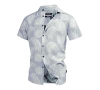 Indicode Hemd Kurzarm Herren Regular Fit blau, L