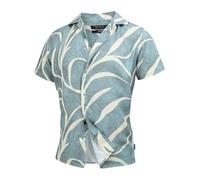 Indicode Herren INMilky Kurzarmhemd mit Kent-Kragen aus Viskose | Herrenhemd für Männer Slate Gray, M