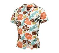 Indicode Herren INMilky Kurzarmhemd mit Kent-Kragen aus Viskose | Herrenhemd für Männer Vanilla Ice, L