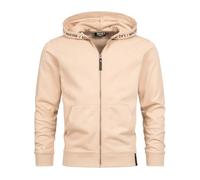 Indicode Herren INMobil Kapuzensweatjacke | Hoodie Kapuzenpullover Pulli für Männer Irish Cream, M