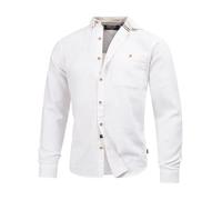 Indicode Hemd Langarm Herren Regular Fit Leinen weiß, M