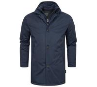 Indicode Herren INOklaho Kurzmantel mit Stehkragen und verdecktem Reißverschluss | Mantel Parka Männer Navy, S