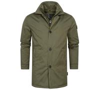 Indicode Herren INOklaho Kurzmantel mit Stehkragen und verdecktem Reißverschluss | Mantel Parka Männer Army, M