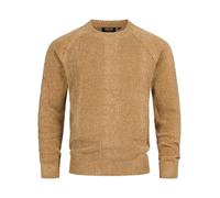 Indicode Herren INOlio Herren Pullover mit Rundhalsausschnitt | Strickpullover im Regular Fit | Klassischer Strick mit Strukturmuster Toasted Coconut, XL