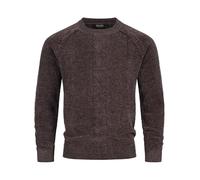 Indicode Herren INOlio Herren Pullover mit Rundhalsausschnitt | Strickpullover im Regular Fit | Klassischer Strick mit Strukturmuster Seal Brown, S