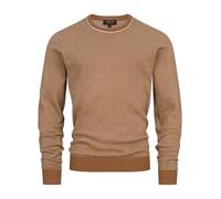 Indicode Herren INPallboy Feinstrickpullover aus 100% Baumwolle | Strickpullover für Männer Rubber L