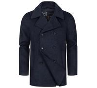 Indicode Herren INParade Klassischer Herrenmantel aus Wollmix | Wintermantel mit Reverskragen für Männer Sky Captain, L