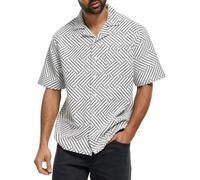 Indicode Herren INProvo Kurzarmhemd mit Kent-Kragen | Herrenhemd für Männer Charcoal Mix, XL