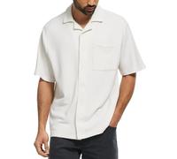 Indicode Herren INProvo Kurzarmhemd mit Kent-Kragen | Herrenhemd für Männer Offwhite, M