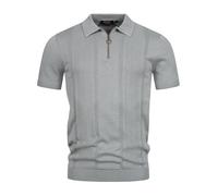 Indicode Herren INSago Poloshirt mit Reißverschluss | Herrenpoloshirt Polokragen Baumwollshirt Lt Grey Mix, S
