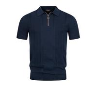 Indicode Herren INSago Poloshirt mit Reißverschluss | Herrenpoloshirt Polokragen Baumwollshirt Navy, 3XL