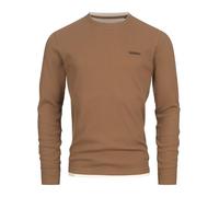 Indicode Herren INSigfinn Langarmshirt aus Baumwollmix | Herrenshirt Langarm Longsleeve Shirt Männer Otter, L