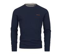 Indicode Herren INSigfinn Langarmshirt aus Baumwollmix | Herrenshirt Langarm Longsleeve Shirt Männer Navy, M