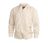 Indicode Herren INTheon Hemd einfarbig mit Button-Down-Kragen | Herrenhemd Männerhemd Fog, XXL