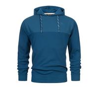 Indicode Herren INTommaso Sweatshirt mit Kapuze aus Waffelstrick-Jersey | Hoodie Kapuzenpullover für Männer Teal, L