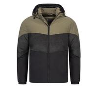 Indicode Herren INUrban Steppjacke mit Kapuze | Herrenjacke Winterjacke Freizeitjacke Männer Army L