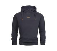 Indicode Herren INVir Sweatshirt mit Schalkragen und Kapuze | Kapuzenpullover für Männer Navy M