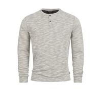 Indicode Herren INVitus Strick-Langarmshirt aus Baumwollmix | Herrenshirt Henleyshirt Longsleeve Shirt für Männer Charcoal Mix, XL