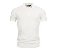 Indicode Herren INVorm Poloshirt aus Feinstrick mit Rippstricksaum | Baumwollshirt für Männer Offwhite, XXL