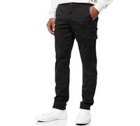 Indicode Herren INWalmie Cargohose aus 98% Baumwolle mit 6 Taschen | Freizeithose für Männer Black, 34/32