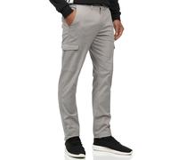 Indicode Herren INWalmie Cargohose aus 98% Baumwolle mit 6 Taschen | Freizeithose für Männer Lt Grey, 31/32