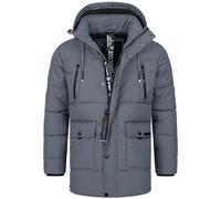 Indicode Herren INWess Steppjacke Winterjacke in Daunen-Optik mit Kapuze