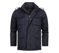 Indicode Herren INWilliax Übergangsjacke mit Stehkragen und verdecktem Reißverschluss | Herrenjacke Dark Navy XXL