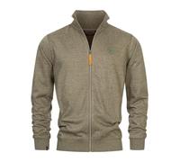 Indicode Herren INYanic Sweatjacke mit Stehkragen | Cardigan Herrenjacke Sweater Männer Army, L