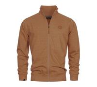 Indicode Herren INYanic Sweatjacke mit Stehkragen | Cardigan Herrenjacke Sweater Männer Toffee, XXL