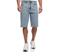 Indicode Herren INZelmon Jeansshorts aus 100% Baumwolle | Klassische Denim Shorts für Männer Frozen Bleach, M