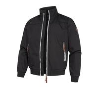 Indicode Herren Ivano Jacke mit Stehkragen und Reißverschluss | Übergangsjacke für Männer Black, XL