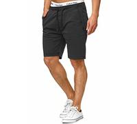 Indicode Herren Kelowna Chino Shorts mit 4 Taschen aus 98% Baumwolle | Bermuda Sommershorts für Männer Black, 3XL