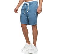 Indicode Herren Kendari Chino Shorts aus 80% Baumwolle | Herrenshorts Chinoshorts Bermuda Copen Blue, S