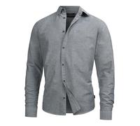 Indicode Hemd Langarm Herren Regular Fit Baumwolle schwarz, XL