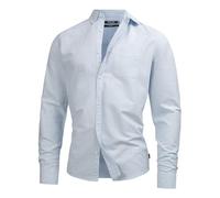 Indicode Herren Kepner Hemd mit Brust-Tasche aus Baumwolle | Herrenhemd für Männer Sky Way, XL